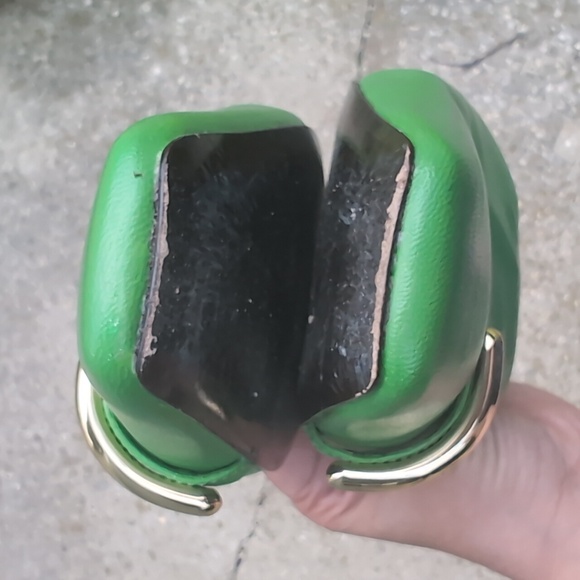 Tory Burch Pierced Mules Green Size 9.5 - Picture 8 of 8